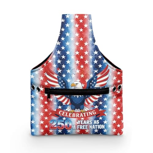 Image of ZUXONGSY Patriotic Eagle Yarn Bag America250 Knitting Tote Bag Cookies Yarn Tote Yarn Organizers and Storage for Women Knitting Yarn Storage Bag Organizer