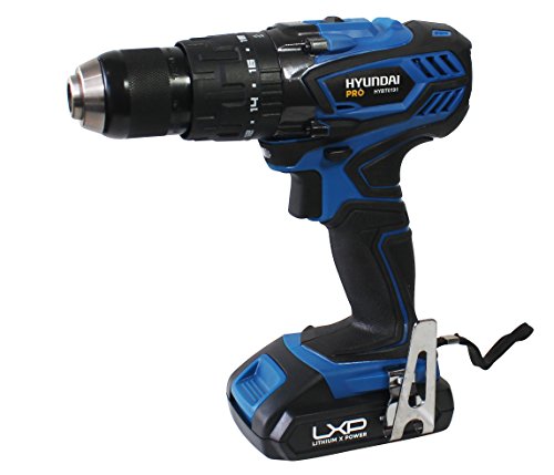 Hyundai HYBT0191 Taladro Percutor, 18 V, Negro/Azul, 1.27