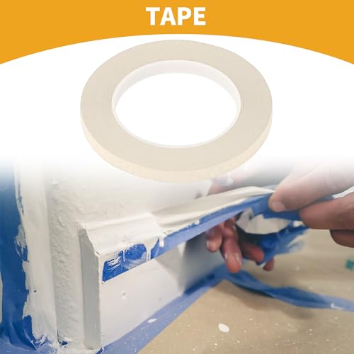 Image of 1 Pc Painters Tape Tape Easy Removal White 5000x1x0.01cm / 54.68 Yards x 0.39 Inches x 140um