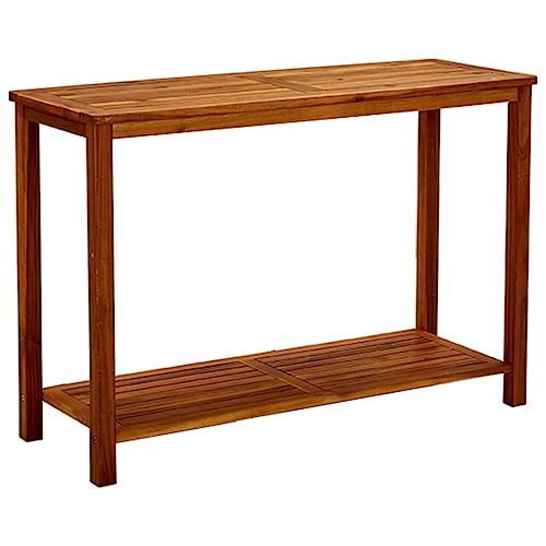 vidaXL Akazienholz Massiv Garten Konsolentisch Konsole Beistelltisch Sideboard Gartentisch Holztisch Terrassentisch Balkontisch 110x40x75cm