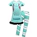Mukola Girls Vanellope Von Schweetz Sweatshirt Dress Legging Costume Pajamas for Kids Green