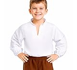 ZZ DISFRAZZES | Camisa Medieval blanca para niño (10-12 años)