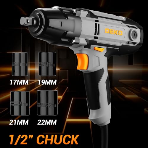 Electric Impact Wrench:DEKOPRO 4A Corded Impact Wrenches, 3600 RPM Electric Impact Driver Gun with 4 Sockets for Automotive & Equipment Maintenance by DEKOPRO - Used condition - Image 5