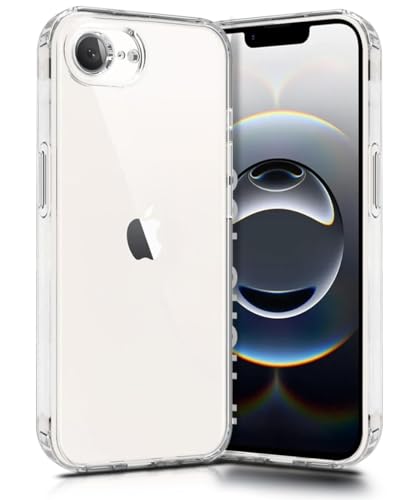 Image of WOW IMAGINE Transparent Back Cover Case for iPhone 16e | iPhone 17e | Raised Bumps for Full Device & Camera Protection Shockproof TPU Silicone Back Case Mobile Cover - Transparent
