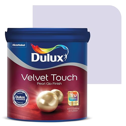 Image of Dulux Velvet Touch Pearl GLO Interior Emulsion Paint (10L, Point d'Esprit) - Luxurious soft-sheen wall paint, highly durable, washable, rich, intense colors, with 6-year warranty