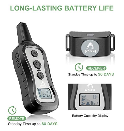 PATPET Dog Training Collar with 2 Receivers, Shock Collars for Dogs with Remote, Dog Shock Collar with Beep Vibration… - Image 4
