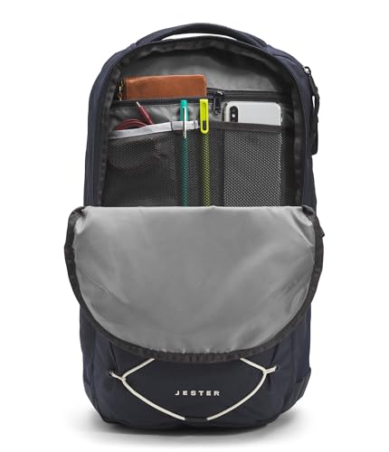 Image of The North Face Jester Everyday Laptop Backpack - Commuter Daypack, Water Repellent, Laptop Sleeve, Aviator Navy Light Heather /Vintage White-NPF, One Size
