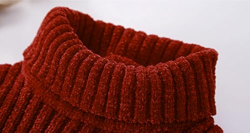 Image of Baby Boys Turtleneck Knit Sweaters Toddler Girls High Collar Pullover Sweater Size 1-8T
