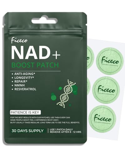 Ficeco NAD Patches for Women & Men Daily Wellness & Radiant-Looking Skin 30 Count