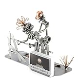 Steelman24 I Valla del Amor con Portatarjetas De Visita con Grabado Personal I Made in Germany I Idea para Regalo