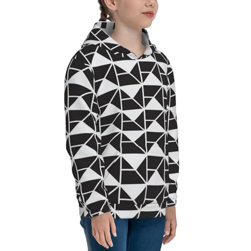 Abstract Geometric Texture Kids Pullover Hoodies Boys Sweatshirts Girls Athletic Clothes with Pocket3