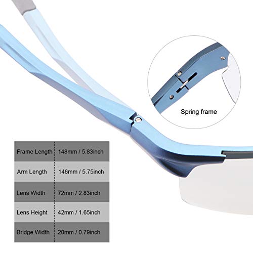 Image of YIMI Men's Semi-Rimless Sunglasses (Pack of 1)