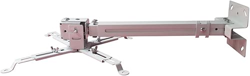 Miniatura 6 de Soporte universal para proyector de pared o techo con altura ajustable y brazos extensibles, soporte de proyección LCD DLP inclinable para el hogar