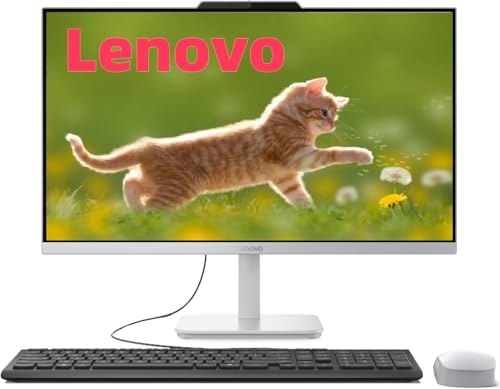 Image of Lenovo IdeaCentre 23.8 Intel i3-N305 AIO Desktop Computer, 8GB DDR4 RAM, 512GB PCIe SSD, WiFi 6 BT 5.2 HDMI RJ-45, Office 365, 24 inch FHD All-in-One for Home Office & Remote Work, KB & M, Ivory, Win 11H