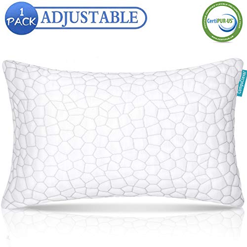 Shredded Memory Foam Pillow with Bamboo Cover, Premium Luxury Gel Memory Foam Pillows