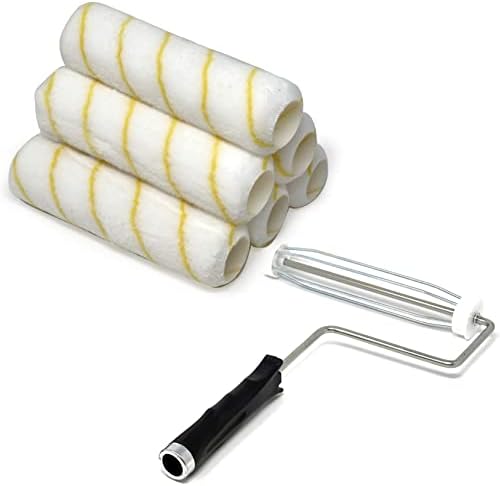 Allgala 6-Piece 9 Inch Shedless Paint Roller Cover with Roller Frame - TH10305