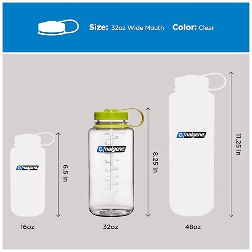 Image of Nalgene 32 oz Wide Mouth Water Bottle | BPA-Free, Durable & Leak Proof, Lightweight Bottle for Hiking & Gym, Work & Travel