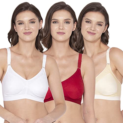 Image of SOUMINIE - Minimizer Bra - Non Padded - Cotton Rich - Broad Straps - Full Coverage - Wireless Seamless T-Shirt Bra