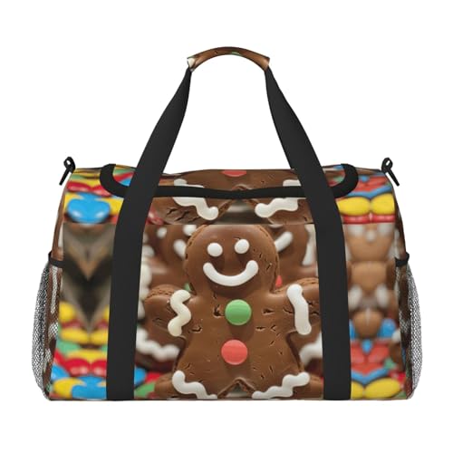 Bolsa de viaje grande Gingerbread Man con compartimento impermeable para natación y deporte