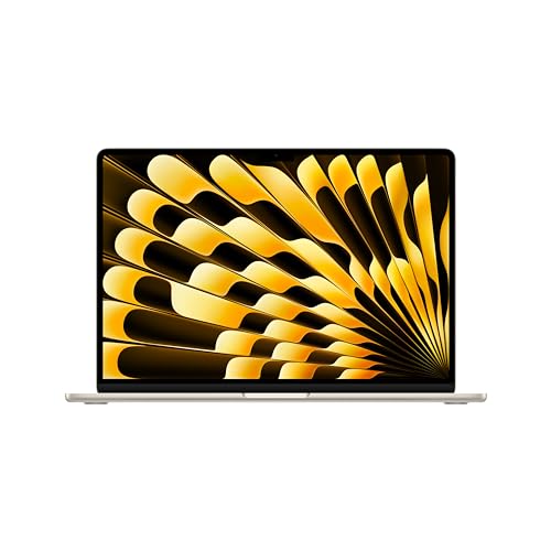 Apple 2024 MacBook Air 15-inch Laptop with M3 chip: Built for Apple Intelligence, 15.3-inch Liquid Retina Display, 8GB Unified Memory, 256GB SSD Storage, Backlit Keyboard, Touch ID; Starlight