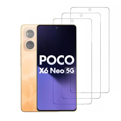 SRSRROP Protector de Pantalla para Xiaomi Poco X6 Neo/Xiaomi Poco F5 6.67',Ultra HD Cristal Templado Protector de Pantalla, Fácil de Limpiar, 9H Dureza, Anti Arañazos