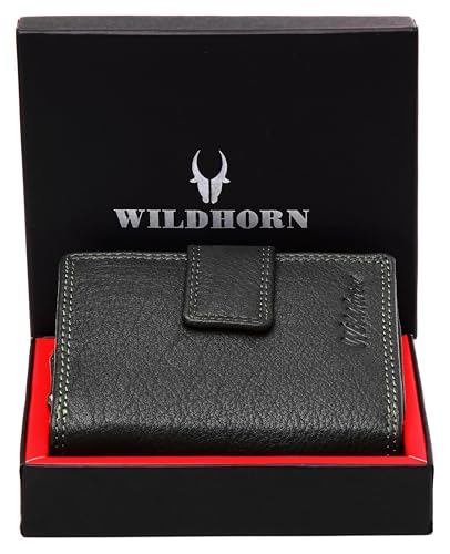 Image of WildHorn Leather Wallet for Women (Black)