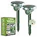 Produktbild ISOTRONIC Ultraschall Solar Tiervertreiber, Katzenschreck, Hundeschreck, Wildtiere | 5m Reichweite je Gerät | einstellbare Frequenz | 2 Stück
