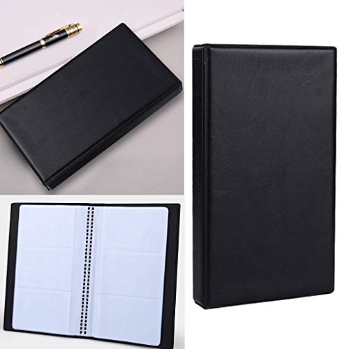 Capa de couro F Fityle 40/120/180/240/300 cartões de identificação de cartão de crédito, organizador