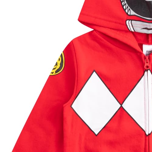 Hasbro Power Rangers Boys Zip Up Hoodie for Little Kids3