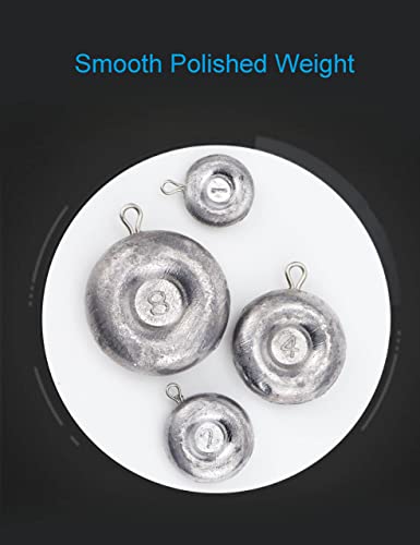 Hlotmeky Fishing Weights Sinkers Saltwater Coin Sinkers For Drifting Trolling Fishing, 2-Ounce / 5-Pack #TOP5