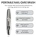 CLAWD Nail Brush for Cleaning Fingernails | Soft Bristle Portable Travel Nail Cleaner Brush for Women | Silver