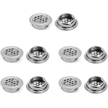 0.98" Dia Air Vent Cover 304 Stainless Steel Round Mesh Hole 25mm Flat Circular Vent Mesh for Cabinet Ventilation and Light Box Heat Dissipation Wall Ceiling Bathroom Office Kitchen 10Pcs