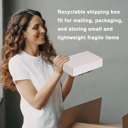 Mebrudy 9X6X2 Inches Shipping Boxes Pack Of 50, Small Corrugated Cardboard Box For Mailing Mailer Packing thumb #4