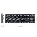 immagine 4AUKEY Tastiera Meccanica con LED-Backlit Switches Blu, 105 Tasti 100% Anti-ghosting Layout Italiano Tastiera da Gioco con Design Impermeabile e Pannello Metallico per PC e Laptop Giocatori (Nero)