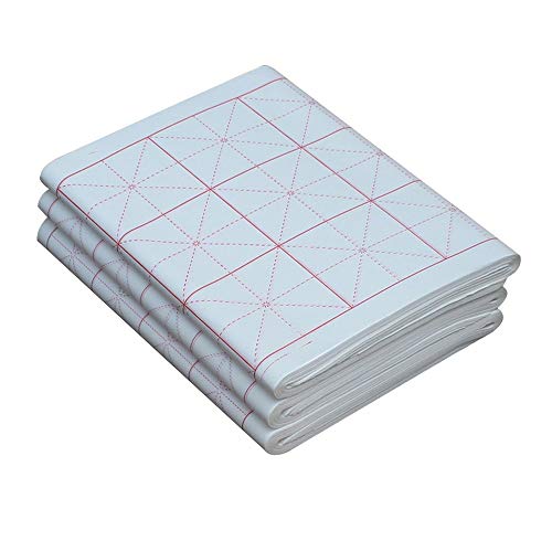 Papel Xuan caligrafía practicar dibujo arroz entrecruzado 100pcs 4