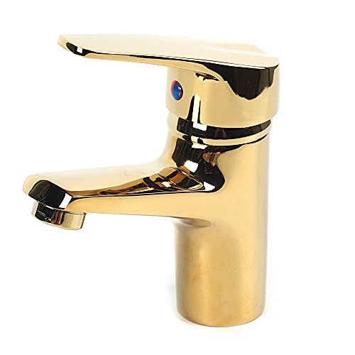 Gold Einhebel Wasserhahn Mischbatterie für Waschbecken, Badezimmer Armatur...