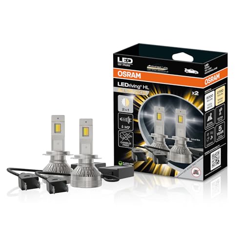 OSRAM LEDriving HL ALLSEASON ≜H7, lámpara LED de luz de carretera y de cruce, color de luz conmutable de blanco frío a blanco cálido, 6000K a 2700K, solo para uso todoterreno, sin ECE, 2 lámparas