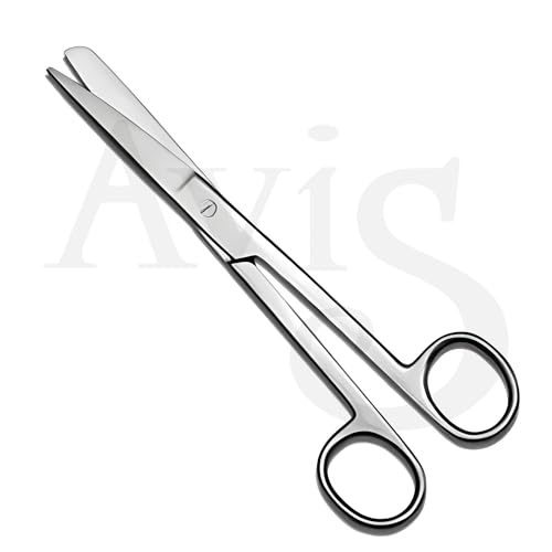 Image of AVIS Dressing Surgical Scissors Straight - Premium Stainless Steel Grade 410 Medical Shears with Blunt /Blunt Tips for Cutting Dressings, Sutures, and Bandages in Medical Procedures (8 inchST)