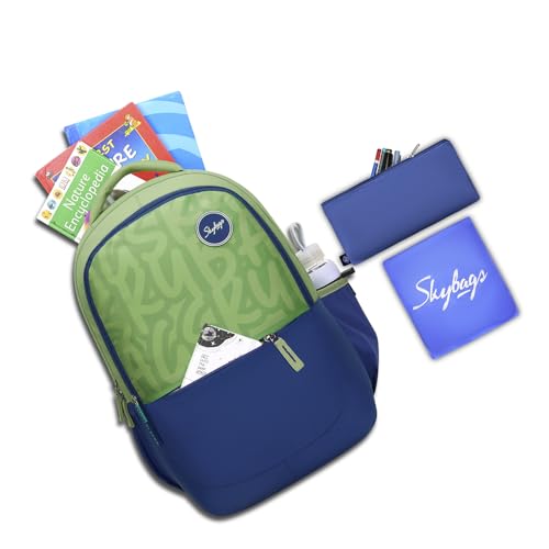 Image of Skybags Klan Plus 37L Casual Backpack for Boys & Girls with 3 Compartments & Adjustable Shoulder Strap | Quick Access Front Pocket | Pencil Pouch | Perfect for School & Travel- Unisex