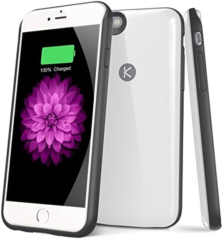 Kotech iPhone 6 6s Battery Case Ultra Slim Extended Charging Case External Battery Case Portable Charger for iPhone 6 6S 4.7 inch with 2400mAh(White)