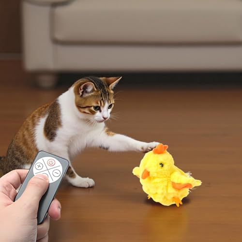 Juguete de peluche para gatos de interior interactivo con sonido 3