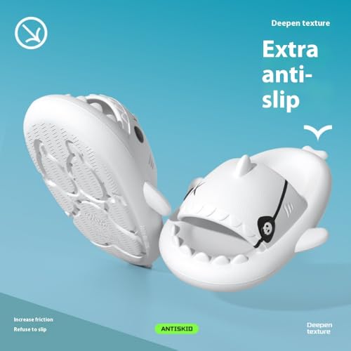 Pirate Shark Slides,Ummer Non-slip Thick-soled Shark Slippers For Men And Women, Indoor And Outdoor Super Soft Beach Slippers.2