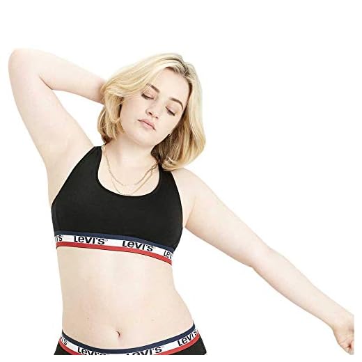 Levi's Sporty Bralette Reggiseno Sportivo, Jet Black, M Donna