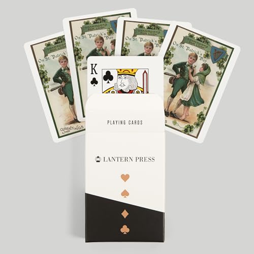Baraja de póker vintage St. Patrick's Day 52 cartas miniatura 6