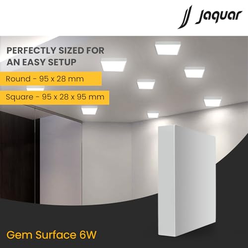 Image of Jaquar 6W Gem Trimless Square Surface Downlight Natural White Pack 2