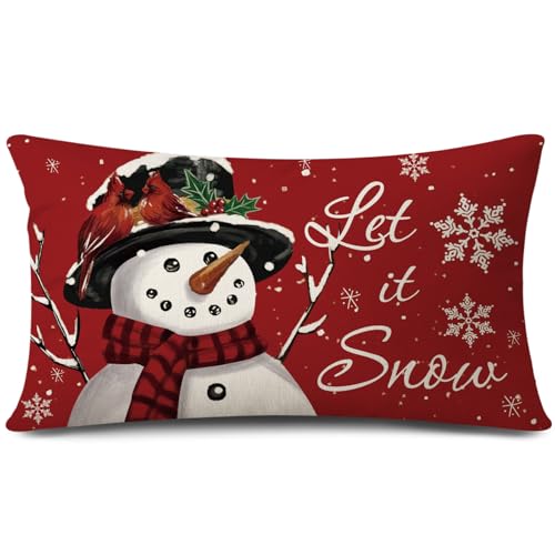Sungeek 1 Stück Weihnachten Kissenbezug, Dekorative Zierkissenbezüge...