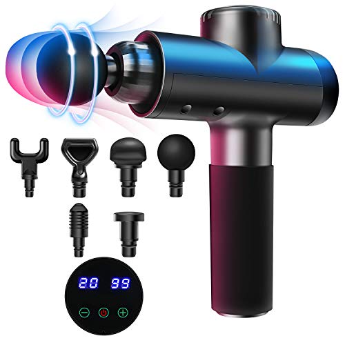 Viixm Massage Gun, 20 Speed Adjustable Professional Fascia Gun for Athletes, Deep Tissue
