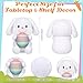 Hollowfly 9.84 Inch Easter Bunny Plush Toy with Egg Soft Rabbit Stuffed Gifts Creative Bunny Holding Pillow Gift Easter Party Decor Spring Holiday Tabletop Decoration & Seasonal Gift for Girls & Boys