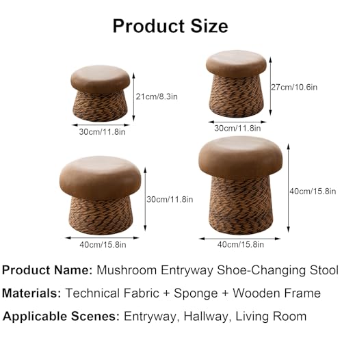 Pouf champignon et petit banc compact pour optimiser le salon