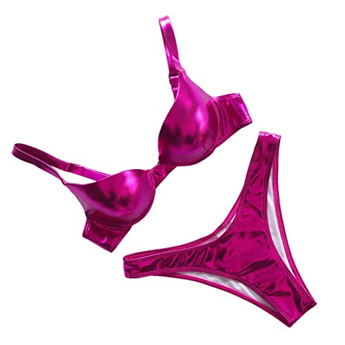 Preisvergleich Produktbild BadeanzüGe Damen Two Piece GefüLlt BH Solide Badebekleidung Bikini Einstellen Strandkleidung